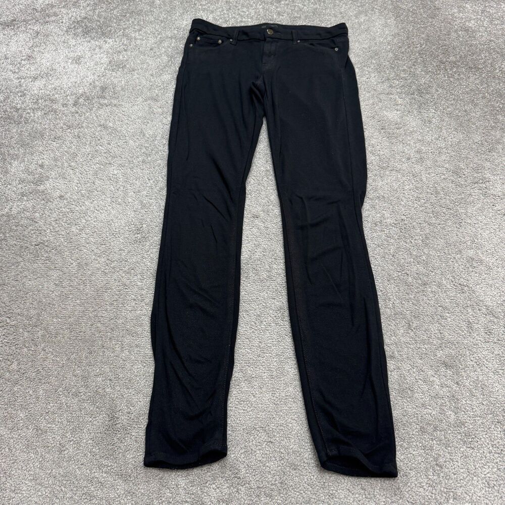 Mother The Looker Cracked Shadow Skinny Pants Womens 28 Black Mid Rise Stretch
